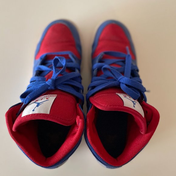 Air Jordan 1 Mid Game Royal/Gym Red-White - Picture 3 of 4